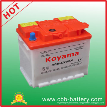 DIN60 Dry Charged Starter Battery -12V60ah (56030)